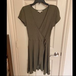 Rolla Coster faux wrap dress olive green
